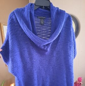 XL women's cowl neck short sleeve sweater